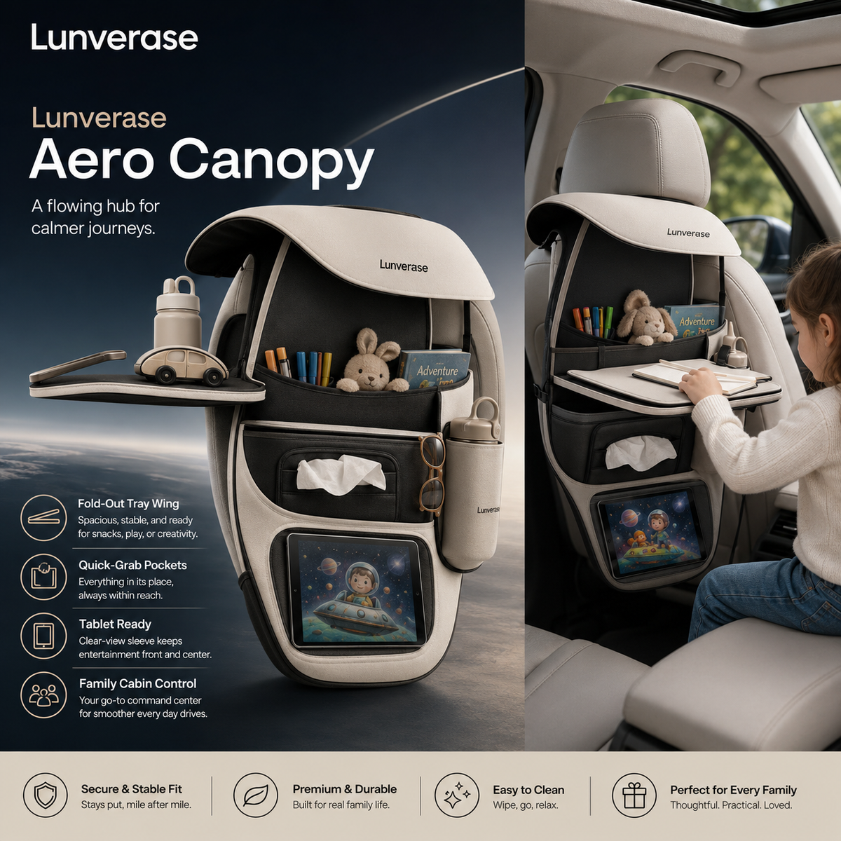 Lunverase™ AeroCanopy Family Travel Station