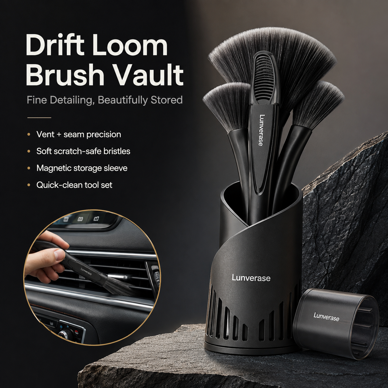 Lunverase™ DriftLoom Detailing Brush Vault