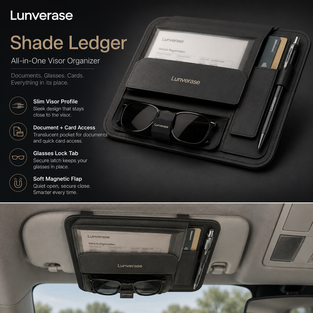 Lunverase™ ShadeLedger Slim Visor Organizer